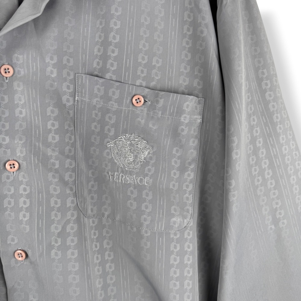 Versace Jeans Couture Shirt Mens Size Large Embroidered Medusa Luxe‎ Vintage Y2K - Picture 5 of 9